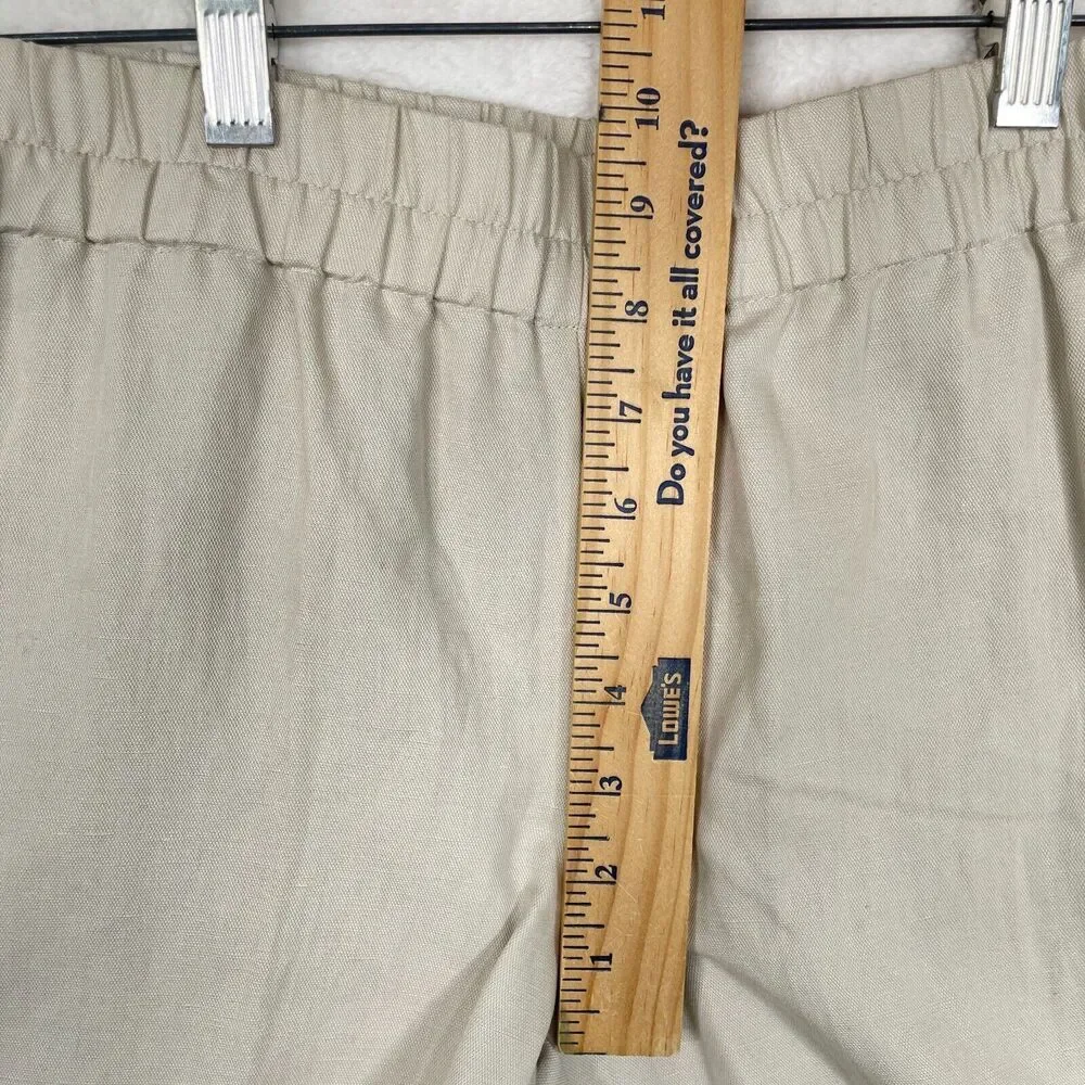 Chico's Ultimate Fit Pants Linen Blend Womens 0.5 Small 6 Regular Beige New - Picture 7 of 10